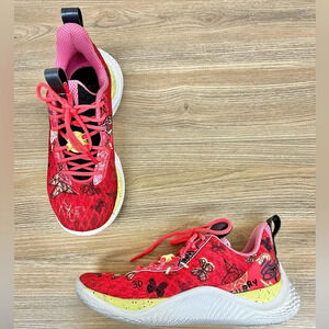 Under Armour Curry Flow 10 Unicorn & Butterfly Basketball Shoes GS 5.5Y Womens 7